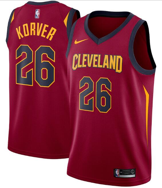 Men's Cleveland Cavaliers Red #26 Kyle Korver Icon Edition Swingman Stitched NBA Jersey