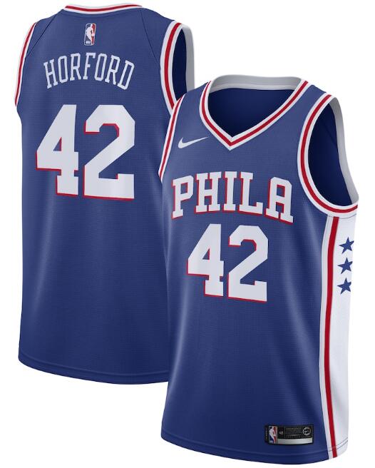 Men's Philadelphia 76ers Royal #42 Al Horford Icon Edition Stitched Swingman NBA Jersey