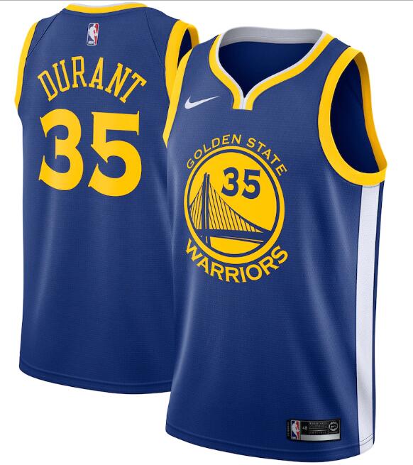 Men's Golden State Warriors Royal #35 Kevin Durant Icon Edition Swingman Stitched NBA Jersey