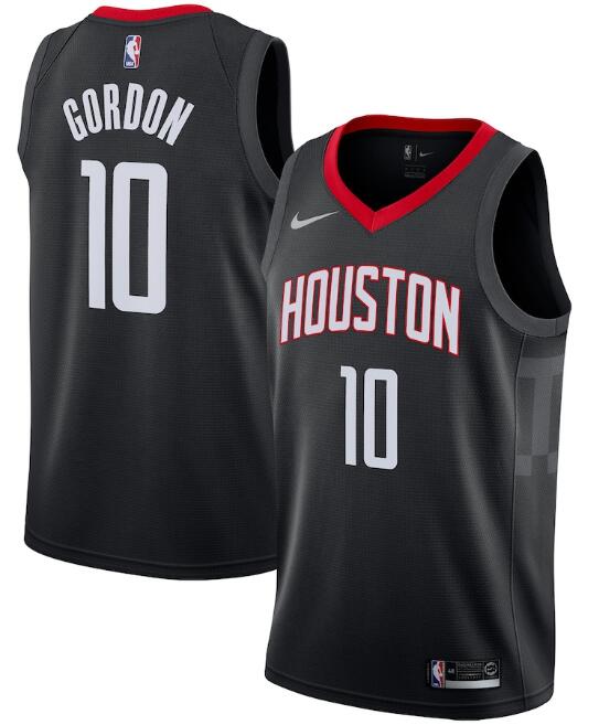 Men's Houston Rockets Black #10 Eric Gordon Statement Edition Swingman Stitched NBA Jersey