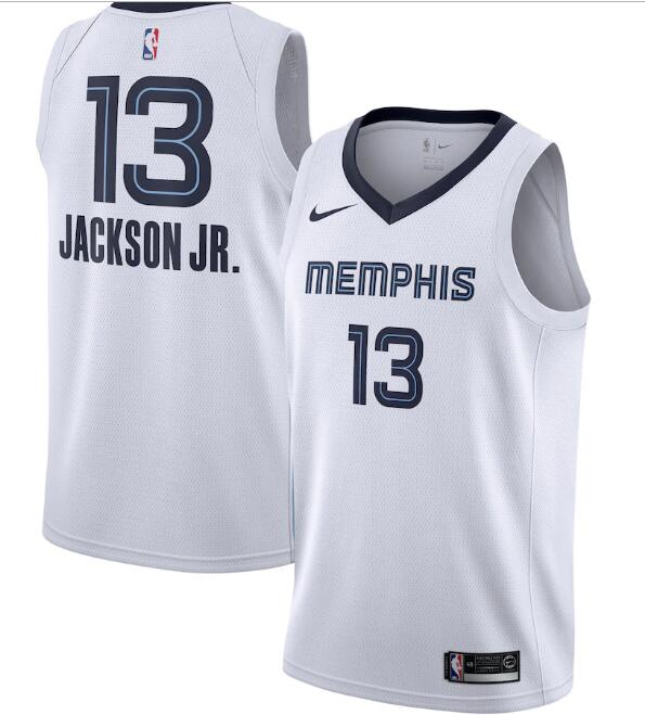Men's Memphis Grizzlies White #13 Jaren Jackson Jr. Association Edition Stitched NBA Jersey