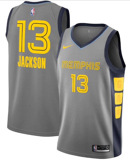 Men's Memphis Grizzlies Grey #13 Jaren Jackson Jr. City Edition Stitched NBA Jersey