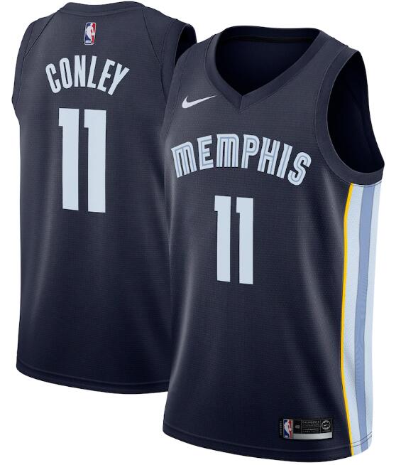 Men's Memphis Grizzlies Navy #11 Mike Conley Icon Edition Stitched NBA Jersey