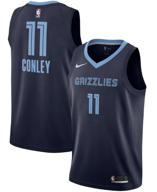 Men's Memphis Grizzlies Navy #11 Mike Conley Icon Edition Stitched Swingman NBA Jersey