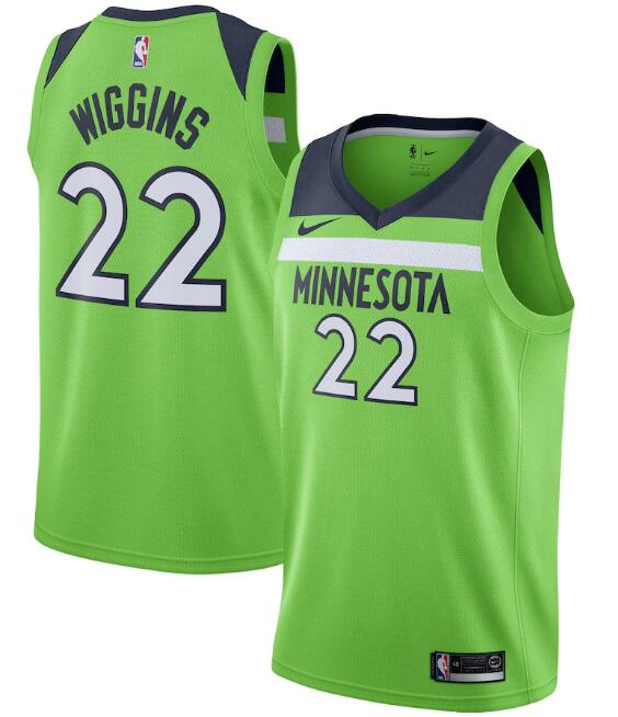 Men's Minnesota Timberwolves Green #22 Andrew Wiggins Statement Edition Stitched NBA Jersey