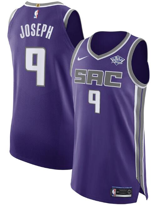 Men's Sacramento Kings Purple #9 Cory Joseph Icon Edition Stitched NBA Jersey