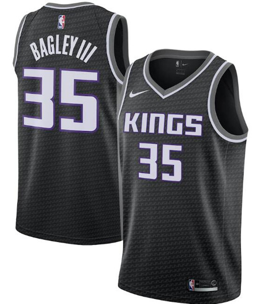 Men's Sacramento Kings Black #35 Marvin Bagley III Statement Editon Stitched NBA Jersey