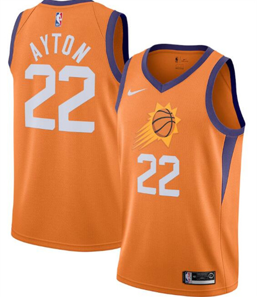 Men's Phoenix Suns Orange #22 Deandre Ayton Statement Edition Stitched NBA Jersey