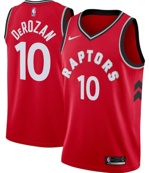 Men's Toronto Raptors Red #10 DeMar DeRozan Icon Edition Swingman Stitched NBA Jersey