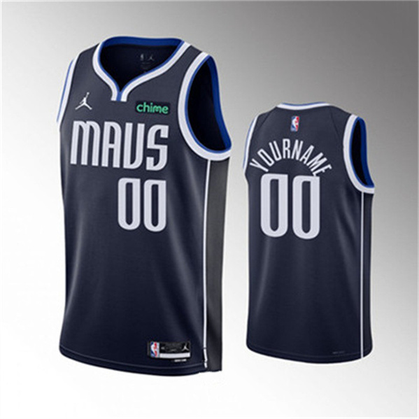 Youth Dallas Mavericks Active Player Custom Navy Statement Edition Stitched Jersey