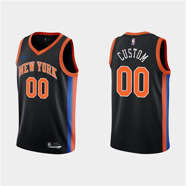 Youth New Yok Knicks Active Player Custom 2022/23 Black City Edition Stitched Jersey