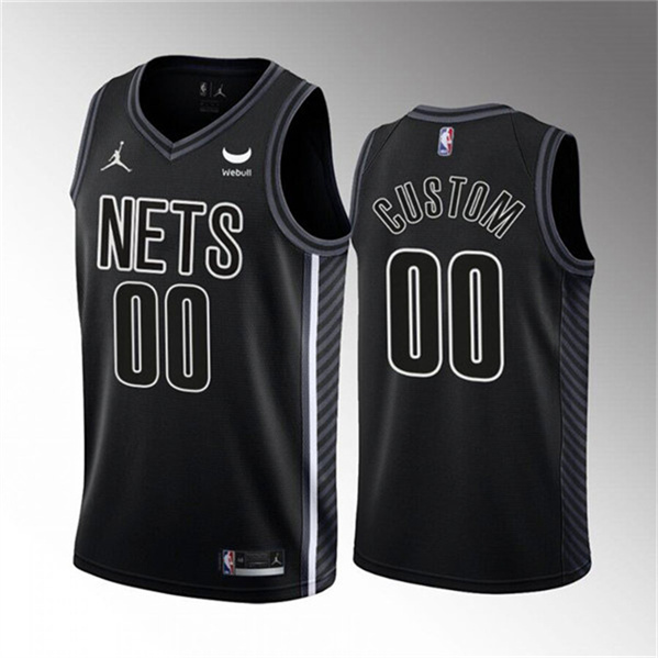 Youth Brooklyn Nets Active Player Custom Black 2022/23 Statement Edition Stitched Jersey