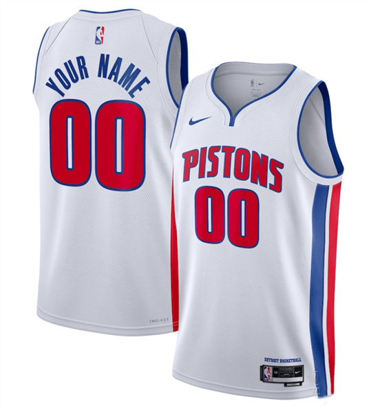 Youth Detroit Pistons Active Player Custom White Association Edition Stitched Basketball Jersey