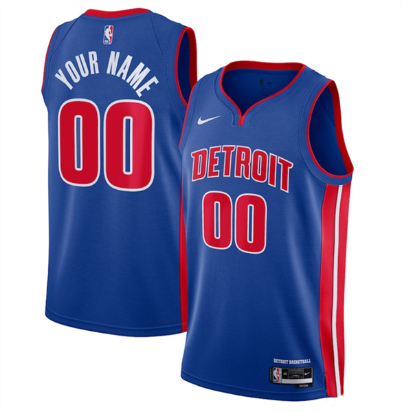 Youth Detroit Pistons Active Player Custom Blue Icon Edition Stitched Basketball Jersey