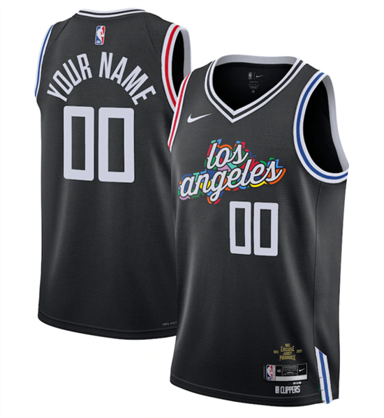 Men's Los Angeles Clippers Active Player Custom 2022/23 Black City Edition Stitched Jersey