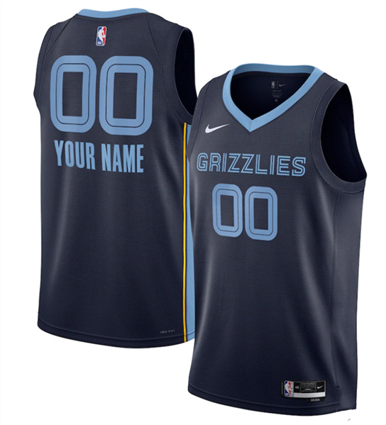 Youth Memphis Grizzlies Active Player Custom Navy Stitched Jersey