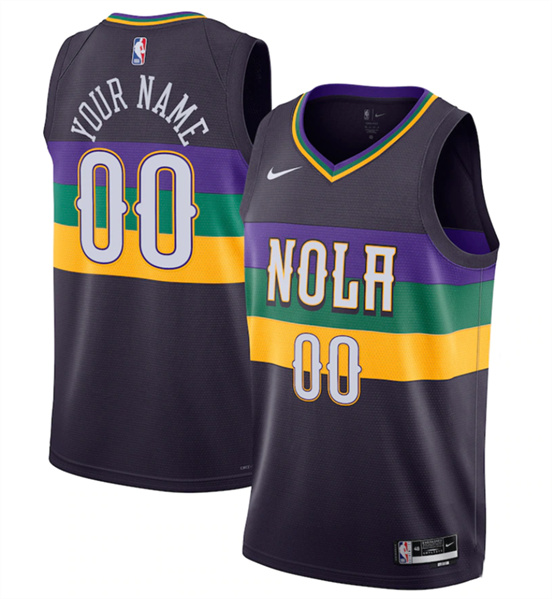 Men's New Orleans Pelicans Active Player Custom Black 2022/23 City Edition Stitched Jersey