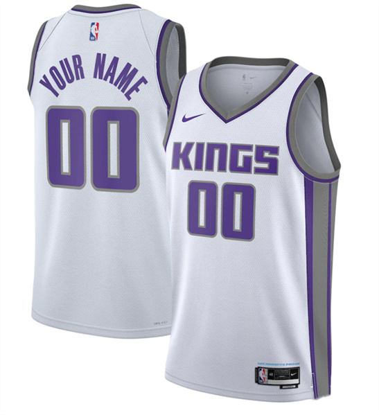 Youth Sacramento Kings Active Player Custom White Stitched Jersey