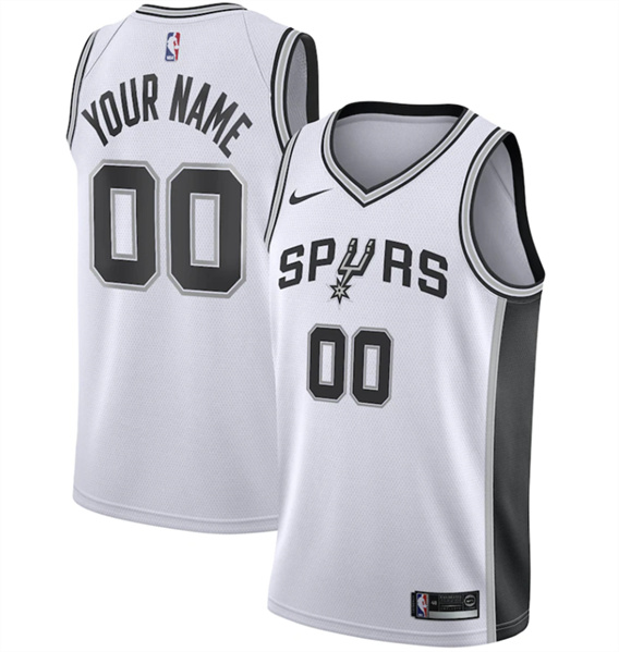 Youth San Antonio Spurs Active Player Custom White Association Edition Stitched Basketball Jersey