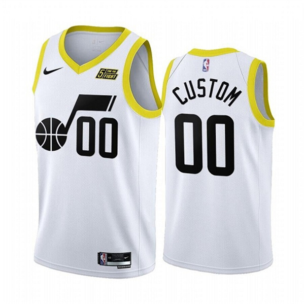 Youth Utah Jazz Active Player Custom 2022/23 White Association Edition Stitched Jersey