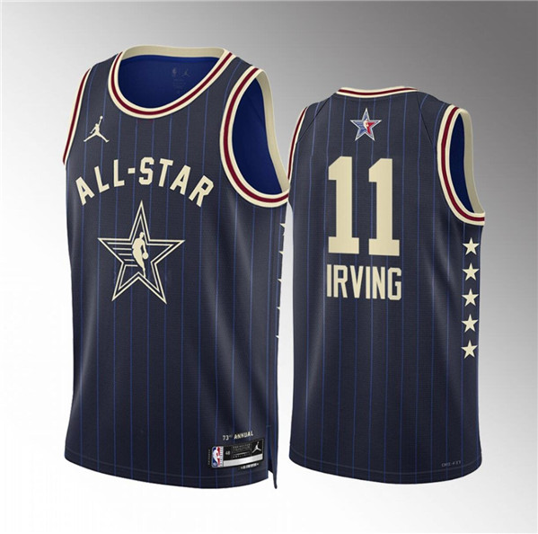 Men's 2024 All-Star #11 Kyrie Irving Navy Stitched Basketball Jersey