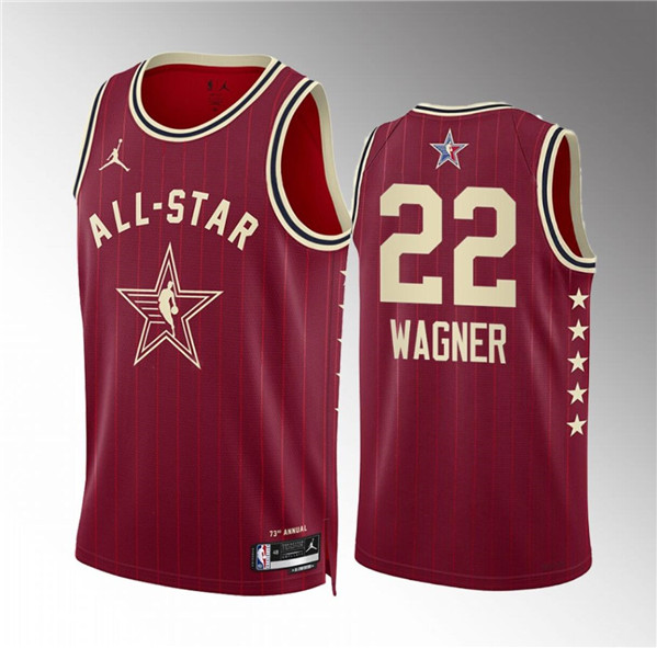 Men's 2024 All-Star #22 Franz Wagner Crimson Stitched Basketball Jersey