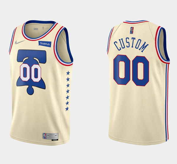 Men's Philadelphia 76ers ACTIVE CUSTOM Earned Edition Stitched NBA Jersey