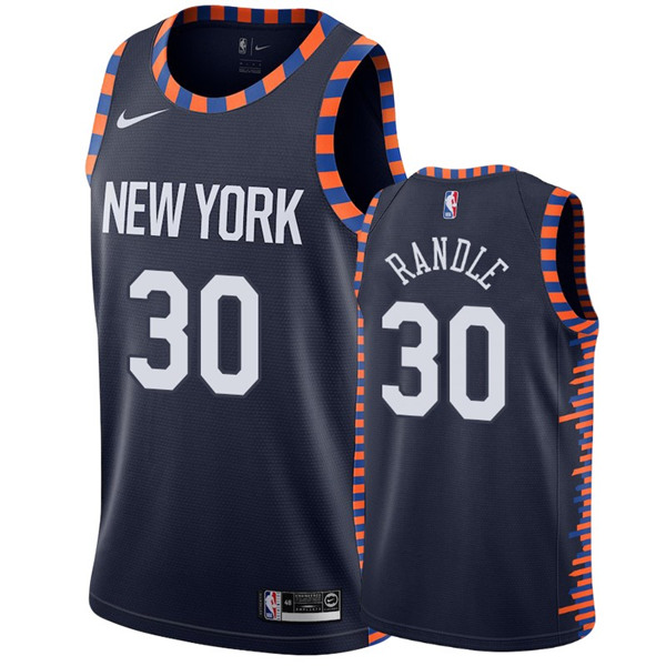 Men's New York Knicks #30 Julius Randle Black Stitched NBA Jersey