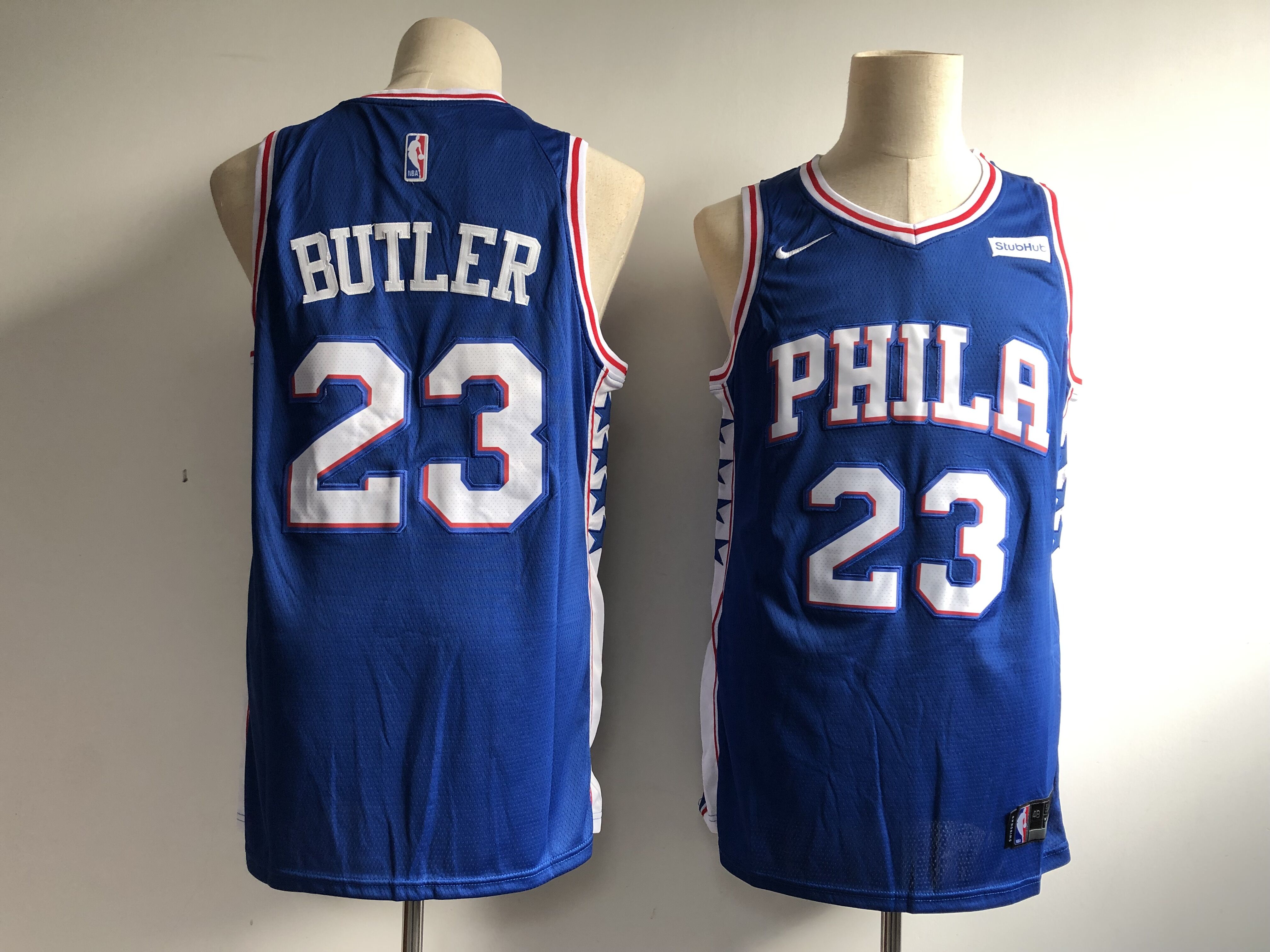 Men's Philadelphia 76ers #23 Jimmy Butler Royal Icon Edition Swingman Stitched NBA Jersey