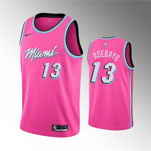 Men's Miami Heat #13 Bam Adebayo City Edition Orange Stitched NBA ...