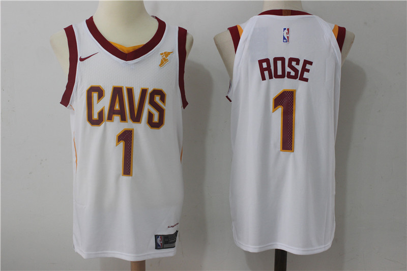 Men's Nike Cleveland Cavaliers #1 Derrick Rose White Stitched NBA Jersey