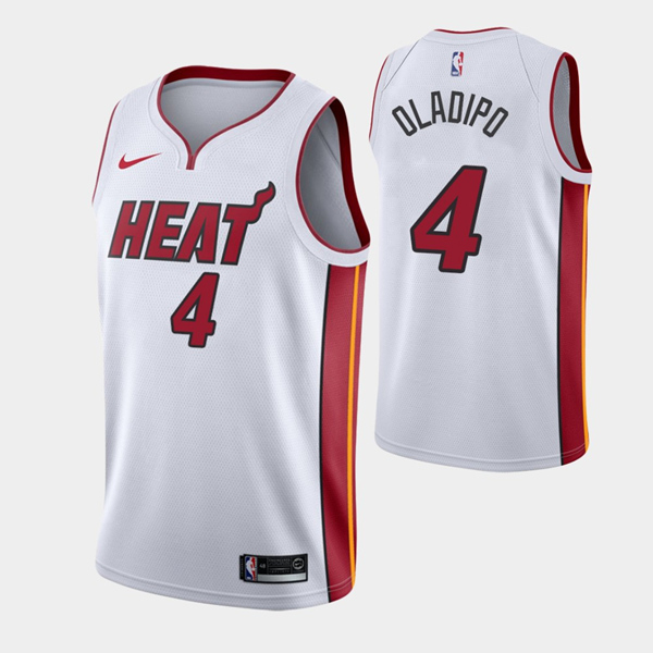 Men's Miami Heat #4 Victor Oladipo White Stitched NBA Jersey