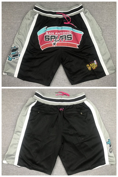 Men' San Antonio Spurs Black Shorts (Run Small)