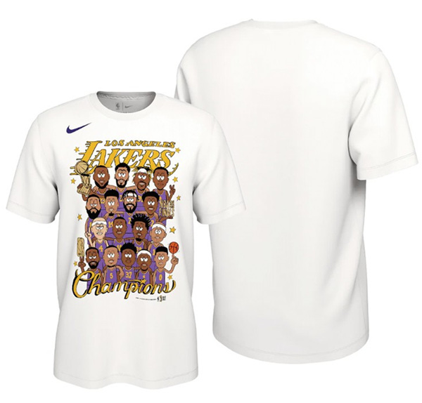 Los Angeles Lakers 2020 NBA Finals Champions White T-Shirt