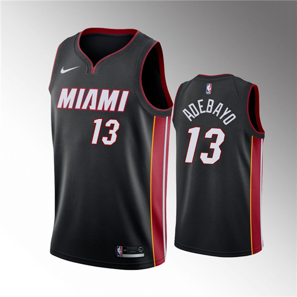 Men's Miami Heat #13 Bam Adebayo Black Stitched NBA Jersey [NBA_Miami ...