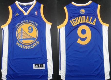Revolution 30 Autographed Warriors #9 Andre Iguodala Blue Stitched NBA Jersey