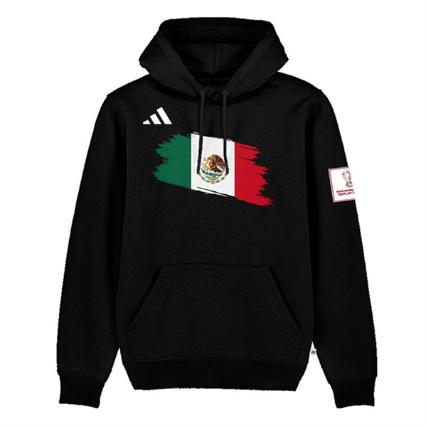 Men's Mexico World Cup Soccer Black Hoodie