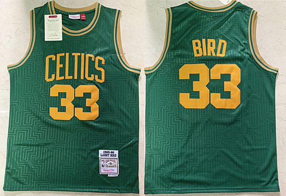 Men's Boston Celtics #33 Larry Bird Throwback Stitched NBA Jersey