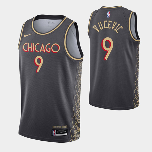 Men's Chicago Bulls #9 Nikola Vucevic City NBA Stitched Jersey