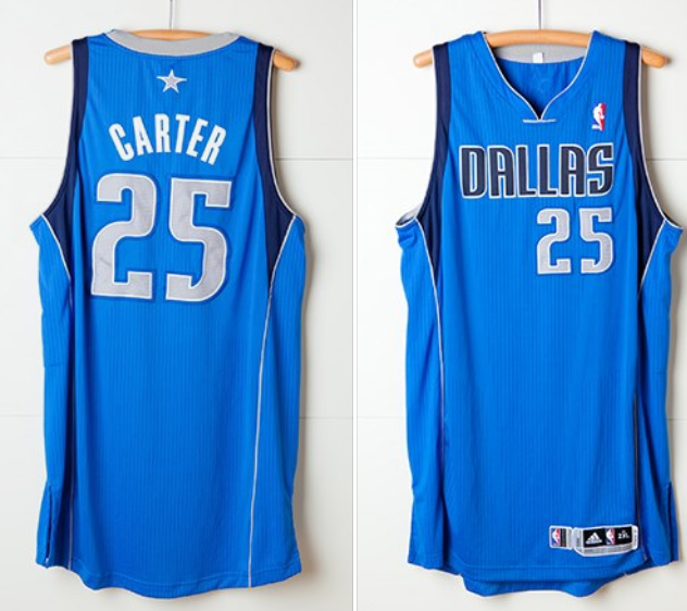 Men's Dallas Mavericks #25 Vince Carter Blue 2020 Stitched NBA Jersey