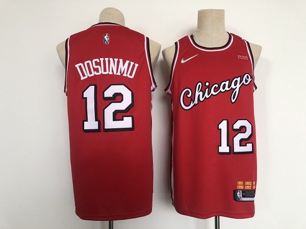 Men's Chicago Bulls #12 Demar Derozan Red Stitched Basketball Jersey