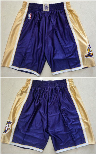 Men's Los Angeles Lakers Kobe Bryant Purple Hall of Fame Shorts (Run Small)