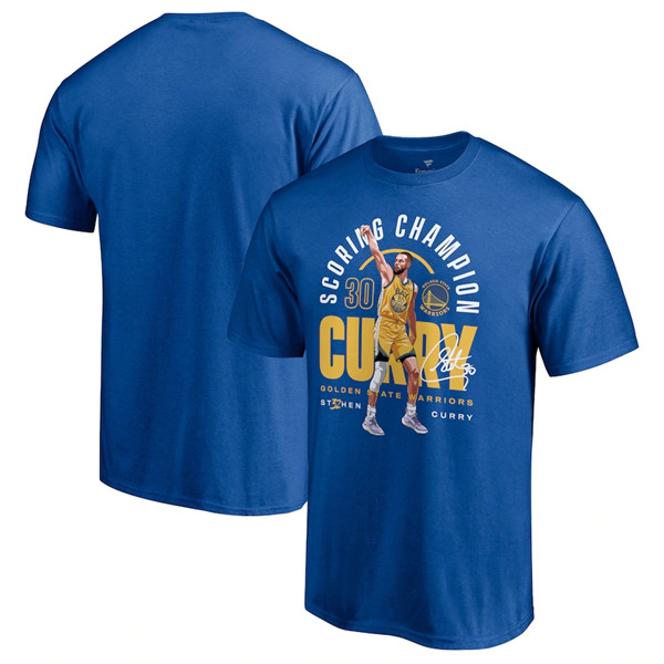 Men's Golden State Warriors Stephen Curry 2022 Royal NBA Scoring Champion T-Shirt