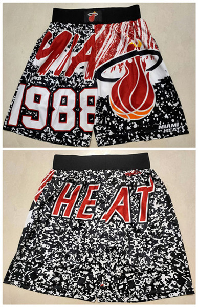 Men's Miami Heat Black Mitchell&Ness Shorts (Run Small)
