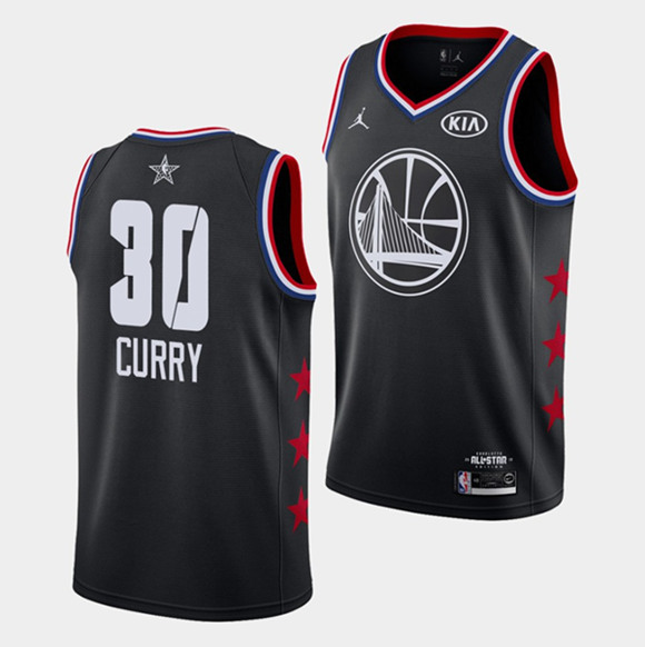 Warriors #30 Stephen Curry Black Alternate Stitched NBA Jersey