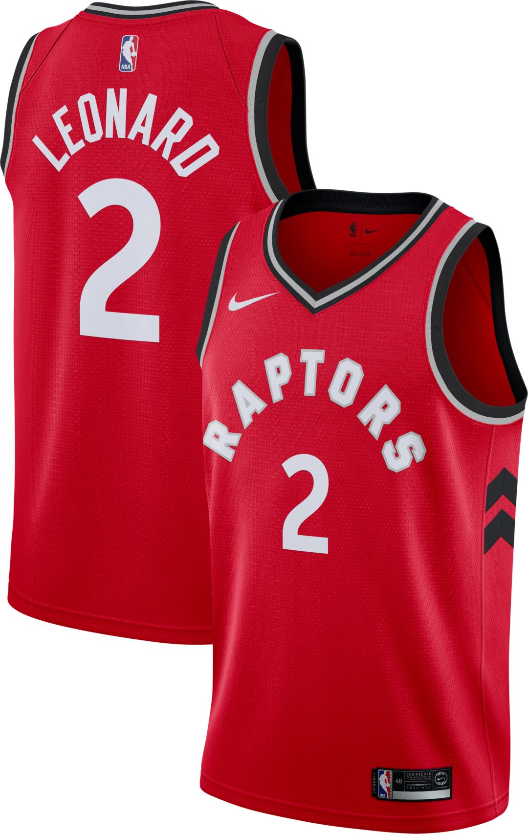 Men's Toronto Raptors #2 Kawhi Leonard Red Stitched NBA Jersey