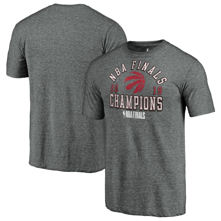 Men's Toronto Raptors Gray 2019 NBA Finals Champions HometownFast Delivery Tri-Blend T-Shirt