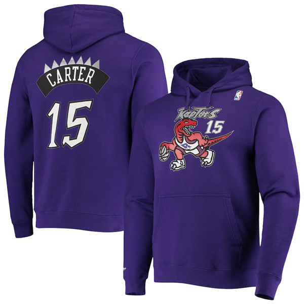 Men's Toronto Raptors #15 Vince Carter 2021 Purple Pullover Hoodie