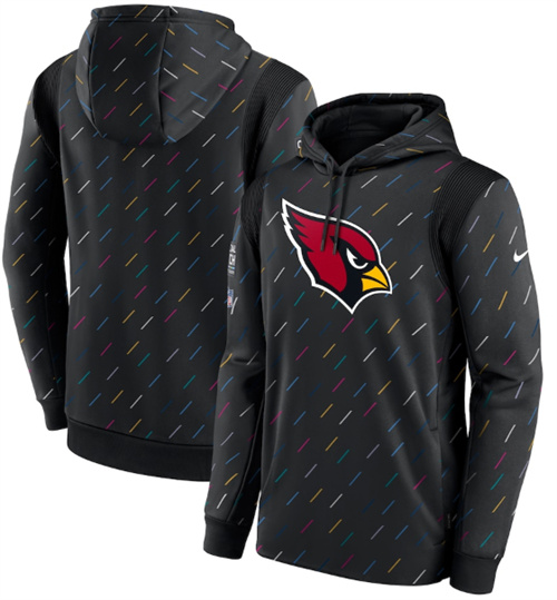 Men's Arizona Cardinals 2021 Charcoal Crucial Catch Therma Pullover Hoodie