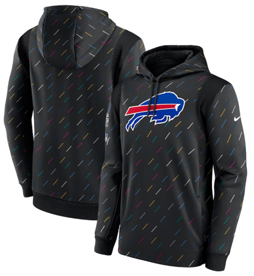 Men's Buffalo Bills 2021 Charcoal Crucial Catch Therma Pullover Hoodie